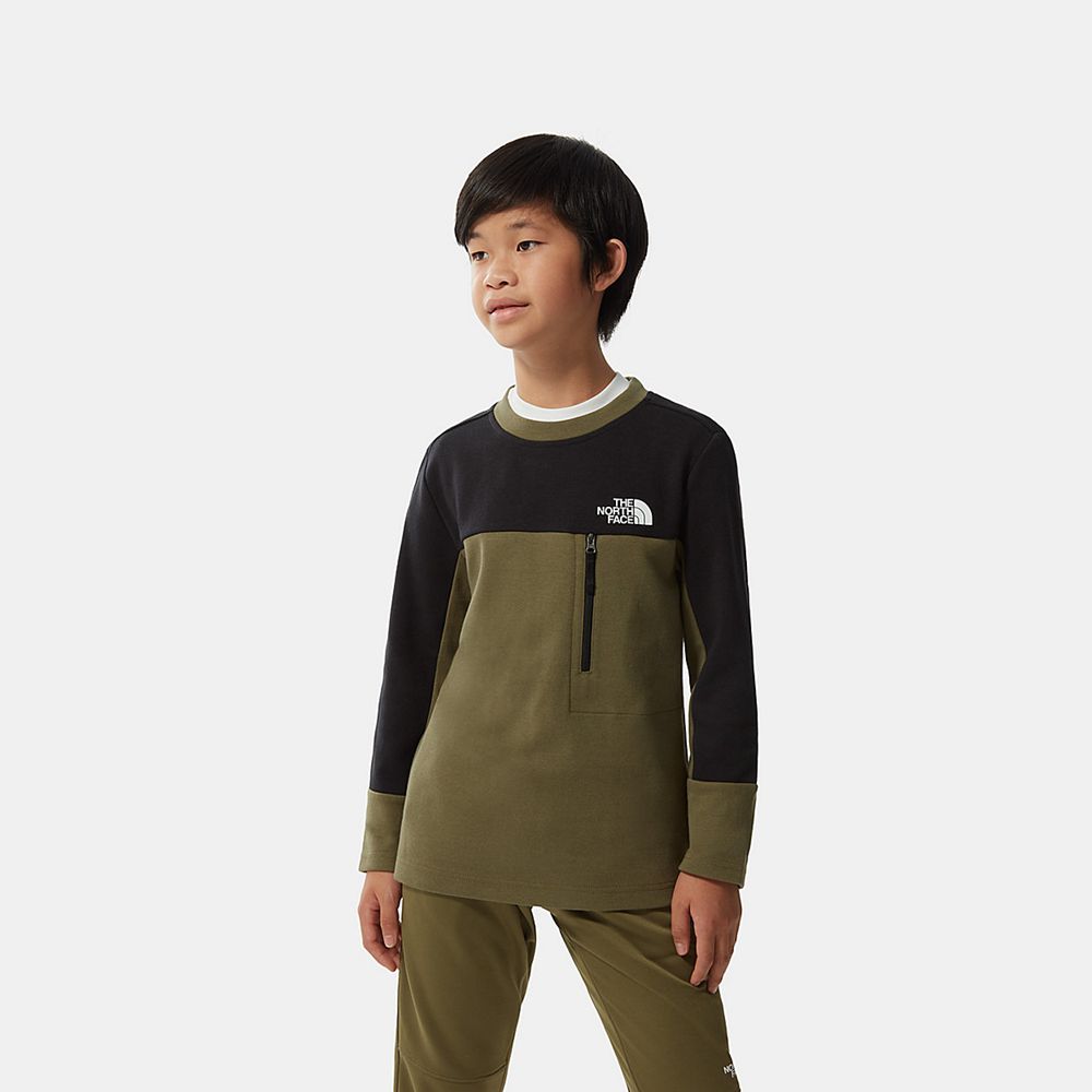 The North Face Jackets Boys Australia - The North Face Slacker Sweater Olive Green / Black (STA-5891